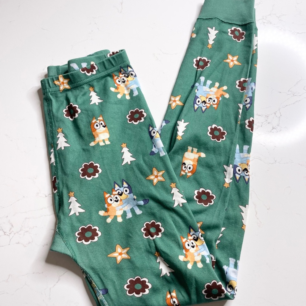 Hanna Andersson Green and White Leggings